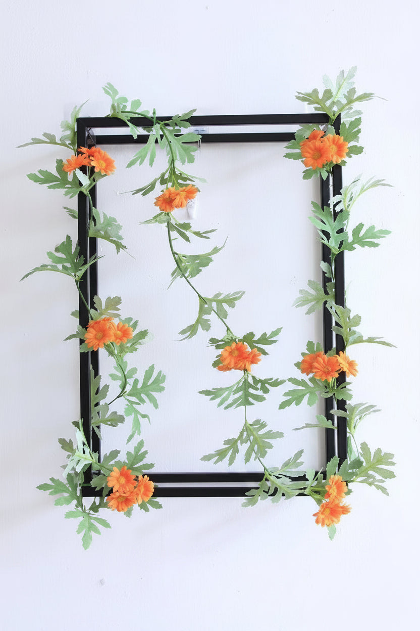 Faux chrysanthemum flower vine for home floral displays