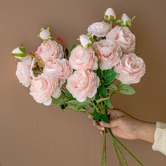 Artificial rose peony stem product photo for small dining table centerpiece
