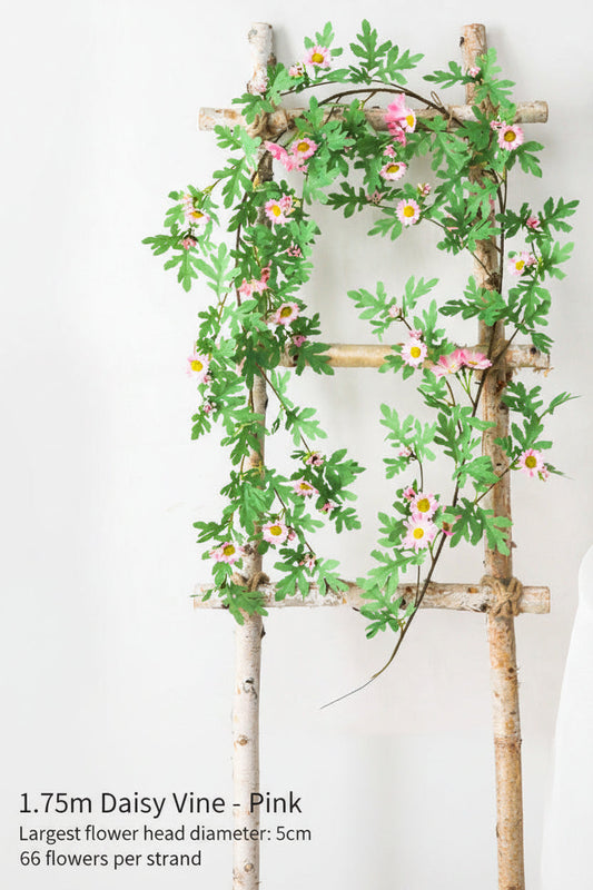 Artificial floral garland for party wall decor and event photo backdrop