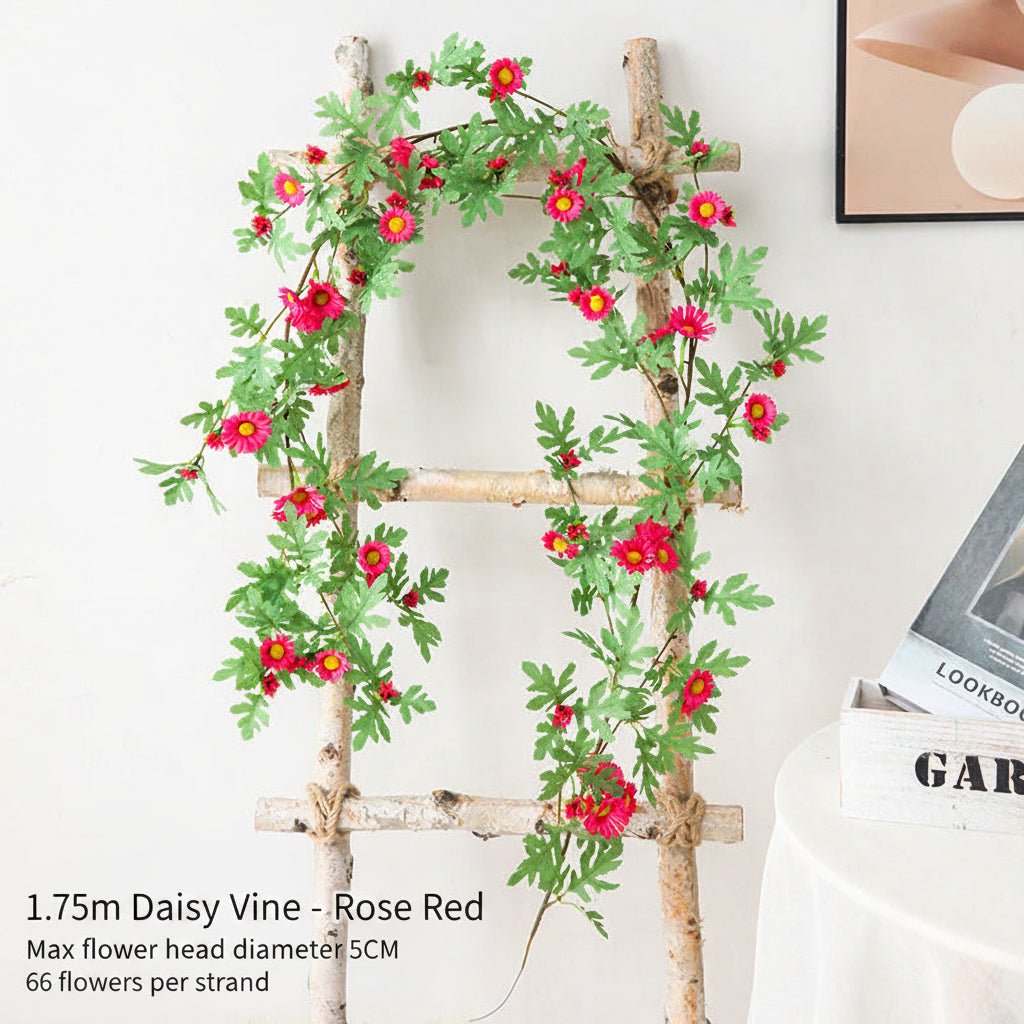 Faux flower vine for wedding arch wall and retail display decoration