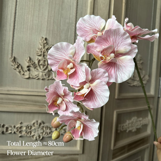 Artificial Phalaenopsis orchid bouquet for entryway vase styling