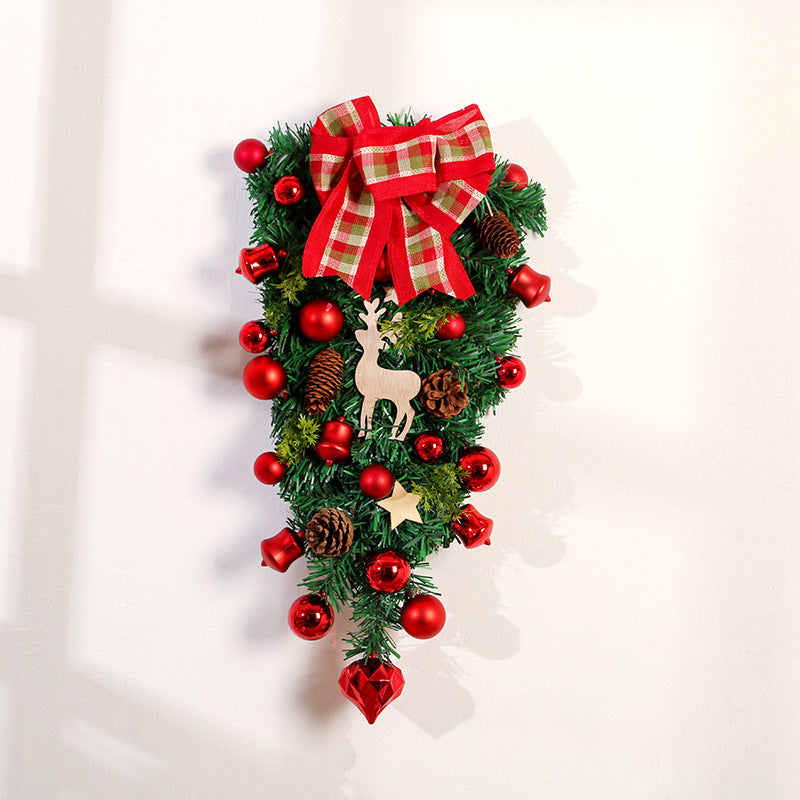 Christmas wreath and tree ornament combination set