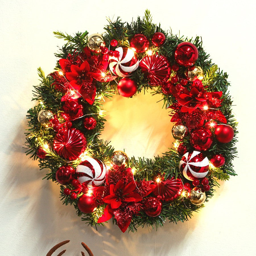 Christmas garland detail with seasonal decorative accents
