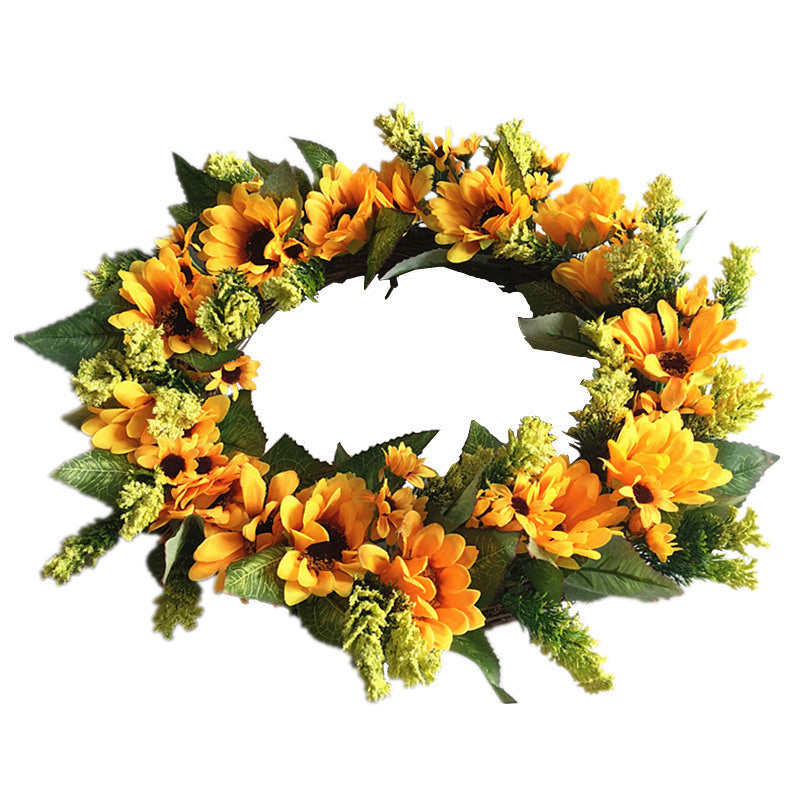 Sunflower wreath specification image for home decoration