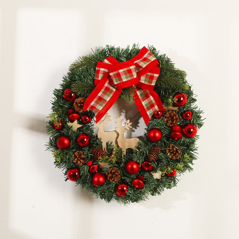 Holiday garland and wreath set for fireplace styling