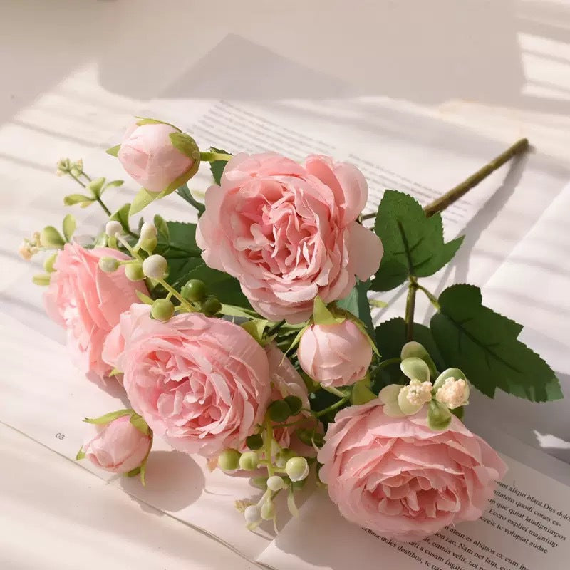 Silk Persian rose bouquet arrangement image 6