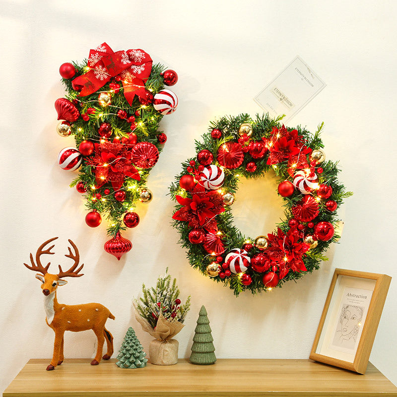 Festive Christmas wreath set for front door styling
