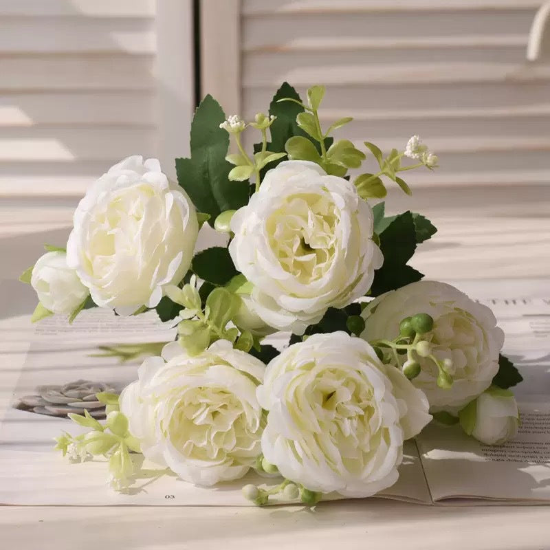 Silk Persian rose bouquet home decor image 7