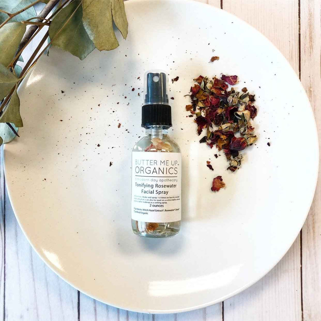 Organic Rosewater Toner - Natural Facial Mist and Makeup Setting Spray