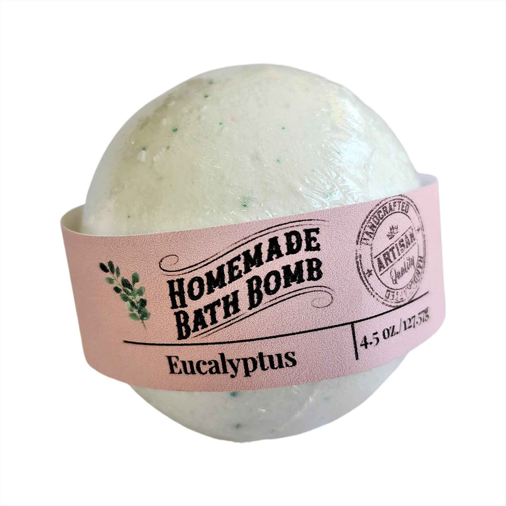 Eucalyptus Bath Bomb - Vegan Natural Bath Fizzy for a Relaxing Spa Experience