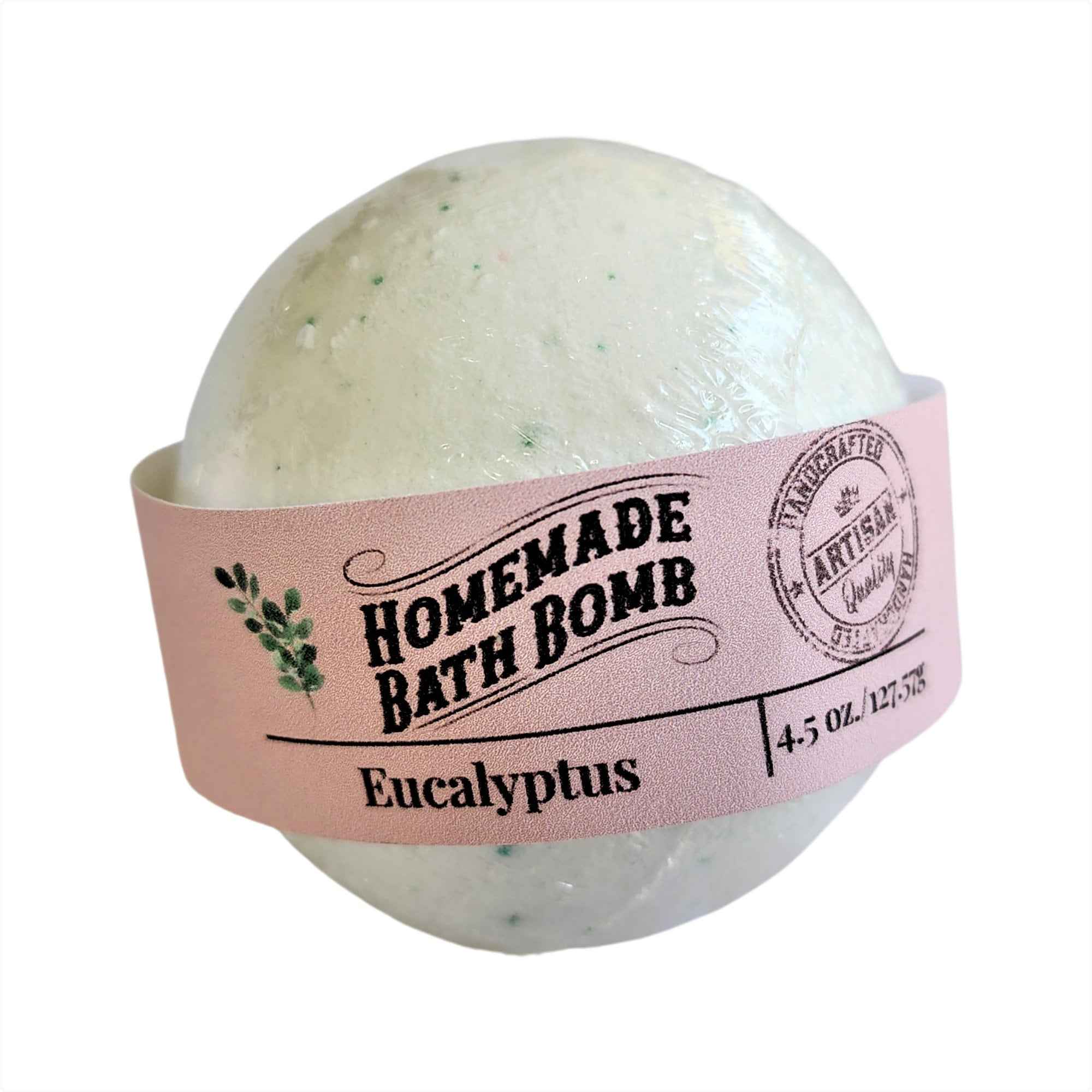 Eucalyptus Bath Bomb - Vegan Natural Bath Fizzy for a Relaxing Spa Experience