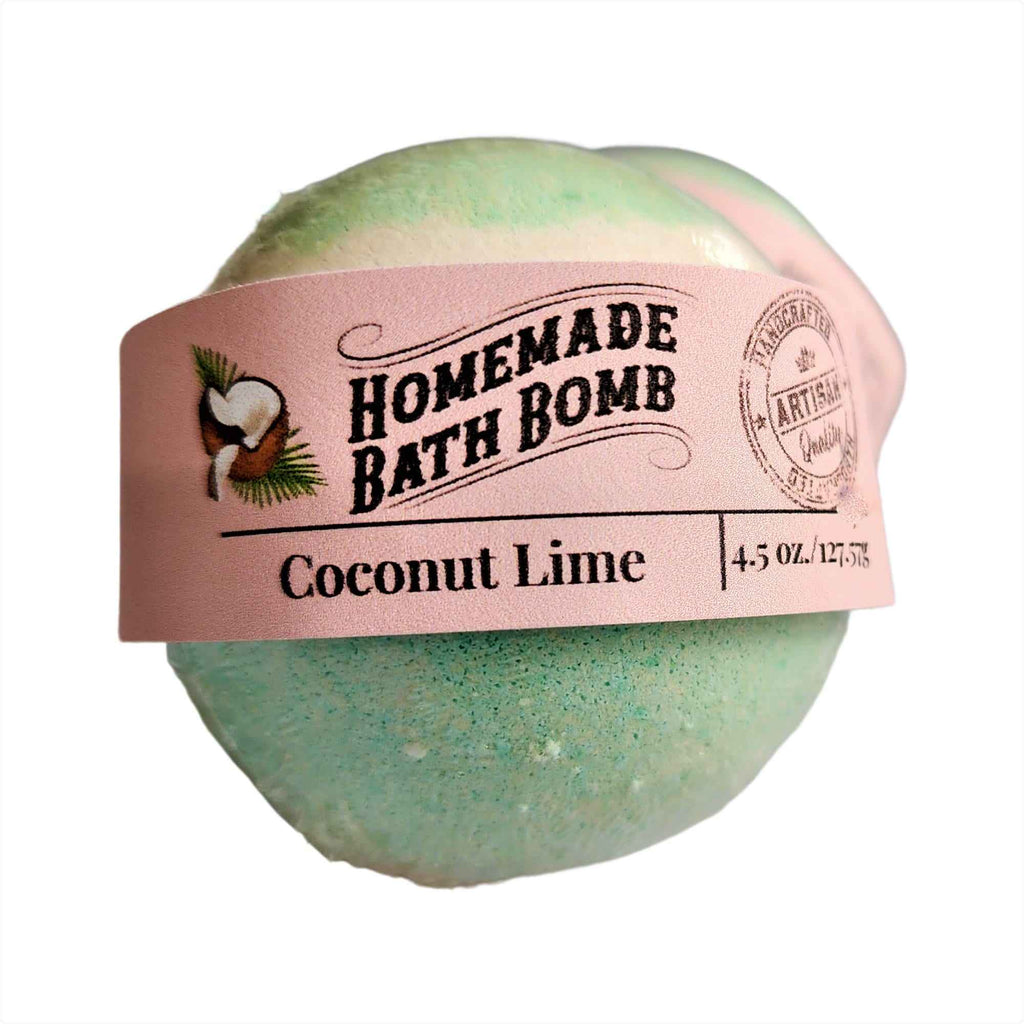 Coconut Lime Bath Bomb - Refreshing Soak for Relaxation and Rejuvenation
