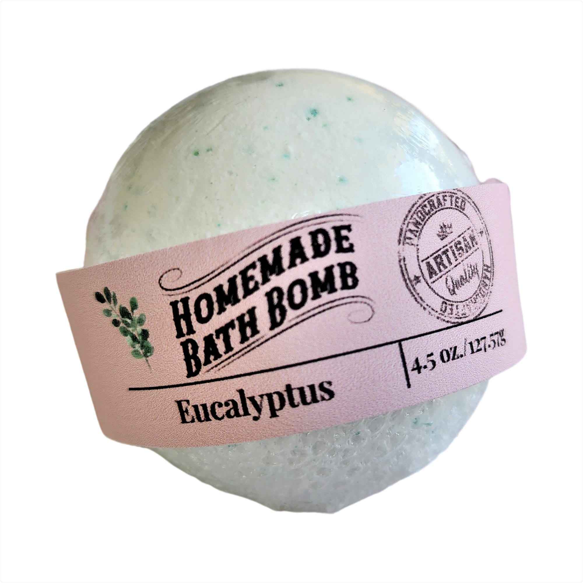 Eucalyptus Bath Bomb - Vegan Natural Bath Fizzy for a Relaxing Spa Experience